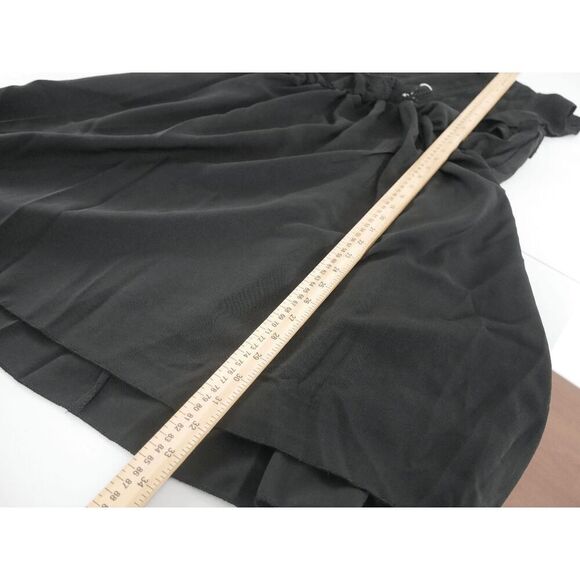 Women's Black V-Neck Flutter Sleeve Mini Dress Size XL Summer Casual - Picture 6 of 7